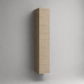 Colonna bagno sospesa in legno con 1 anta, rovere chiaro, 30 x 25 x 160 cm